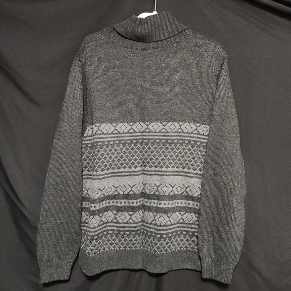 MERONA 70%ACRYLIC/30% WOOL BLEND COWL/BUTTON NECK MENS SWEATER MENS SIZE XXL - Picture 2 of 11